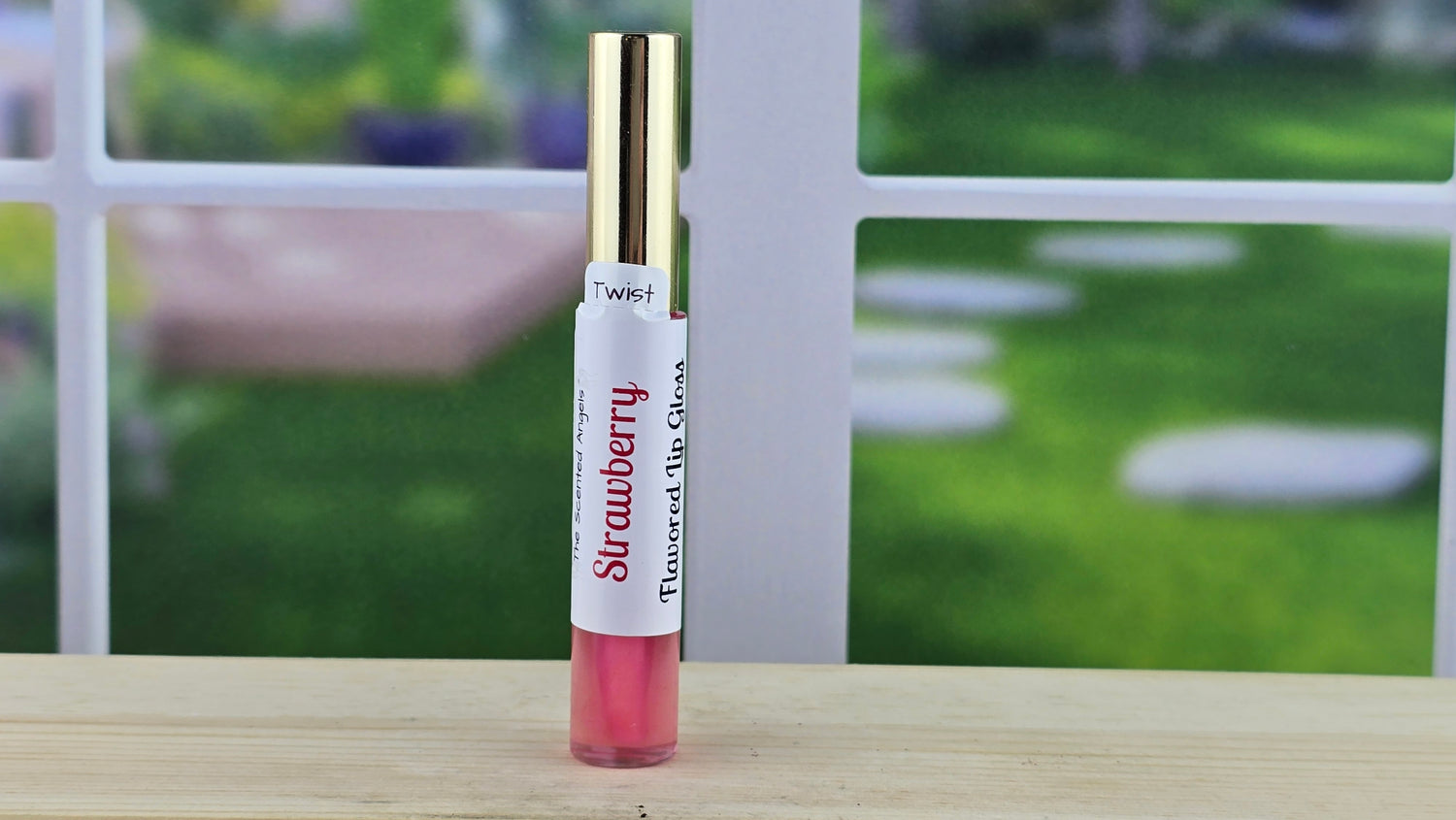 Strawberry flavored lip loss front single