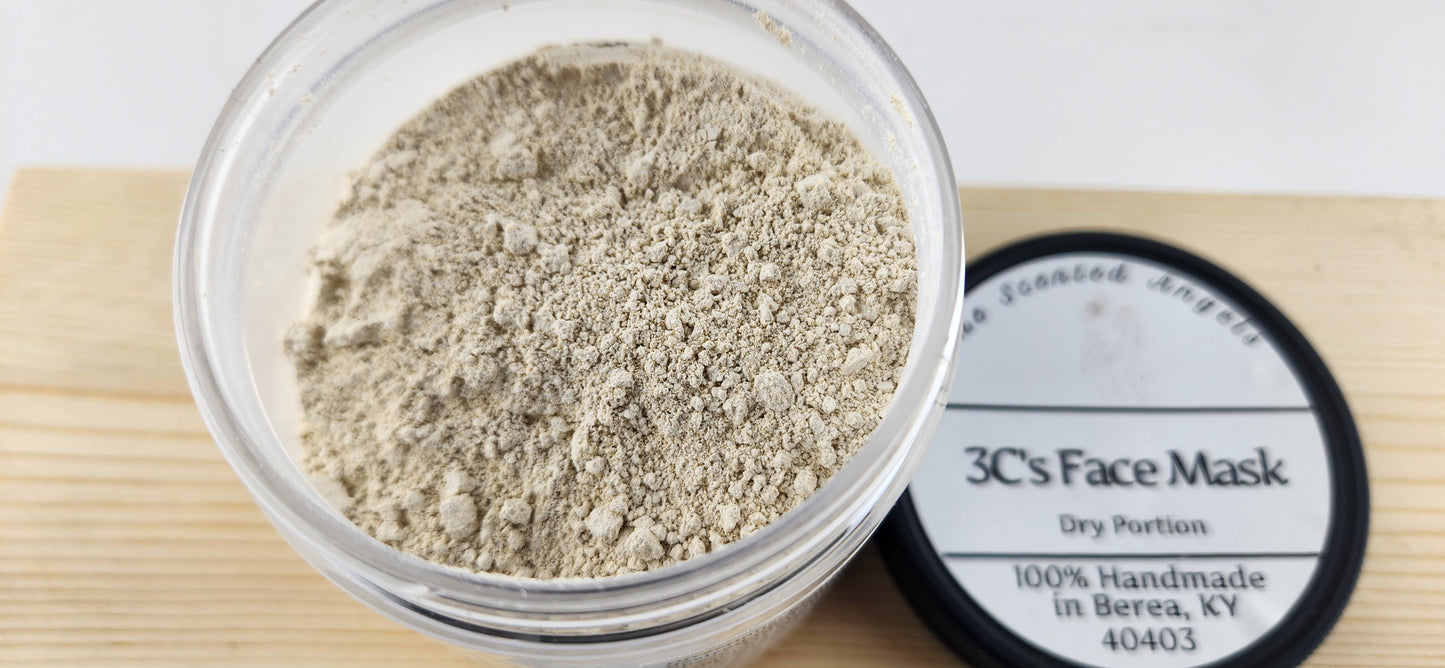 Inside the dry jar, showing the kaolin clay and carrot powder mixture