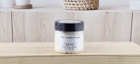 Love Spell Whipped Body Butter - Whipped Shea Butter - Shea Body Butter - 1.3 oz front label