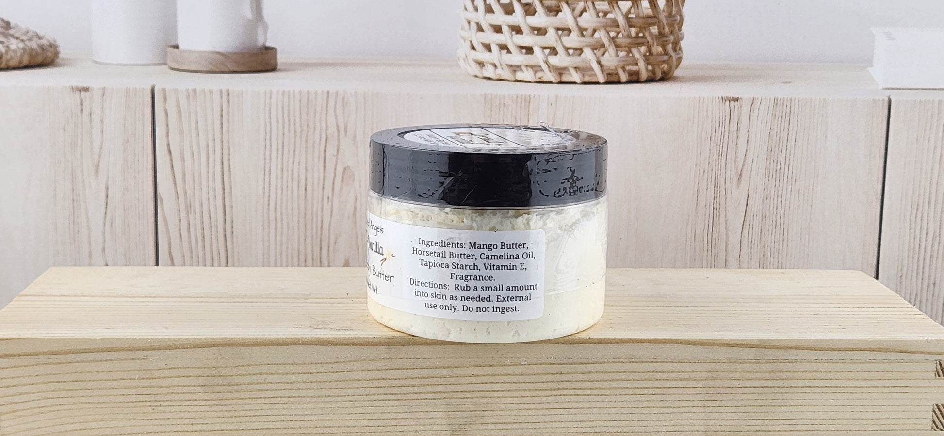 Whipped Body Butter - Coconut Vanilla Body Butter - 3.5 oz back label