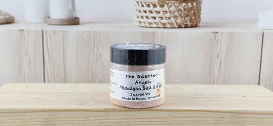 Himalayan Sea Salt scrub - pink salt scrub - 2 oz front label