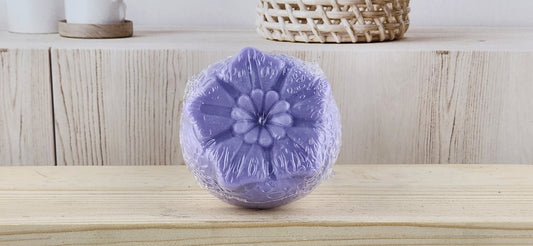 Lavender floral bar soap front