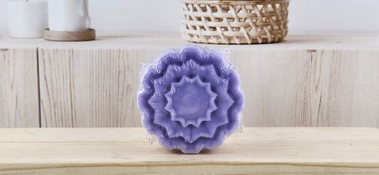 Lavender bar soap front - floral bar soap