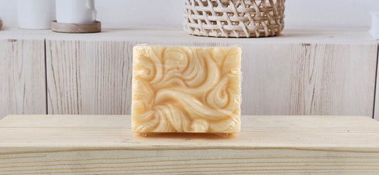 Citrus scented bar soap - swirl design front