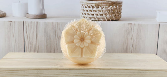 Citrus scented flower bar soap front view