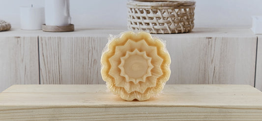 Citrus scented flower bar soap front view