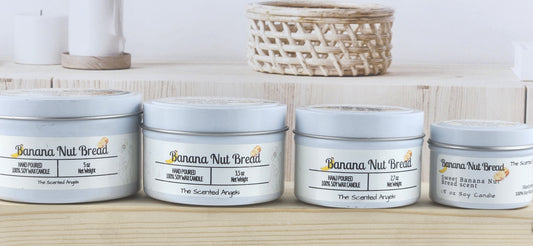 Banana Nut Bread 100% Soy Wax Candle - White