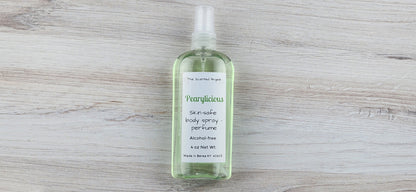 Pearylicious Body Spritz/Spray for Women - front label flat lay