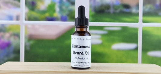 Gentlemen's Beard Oil with Argan Oil - All Natural - window background front label