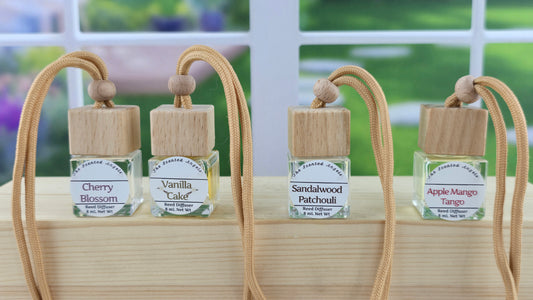 Scented Mini Car Reed Diffuser/Air Freshener - Long-Lasting