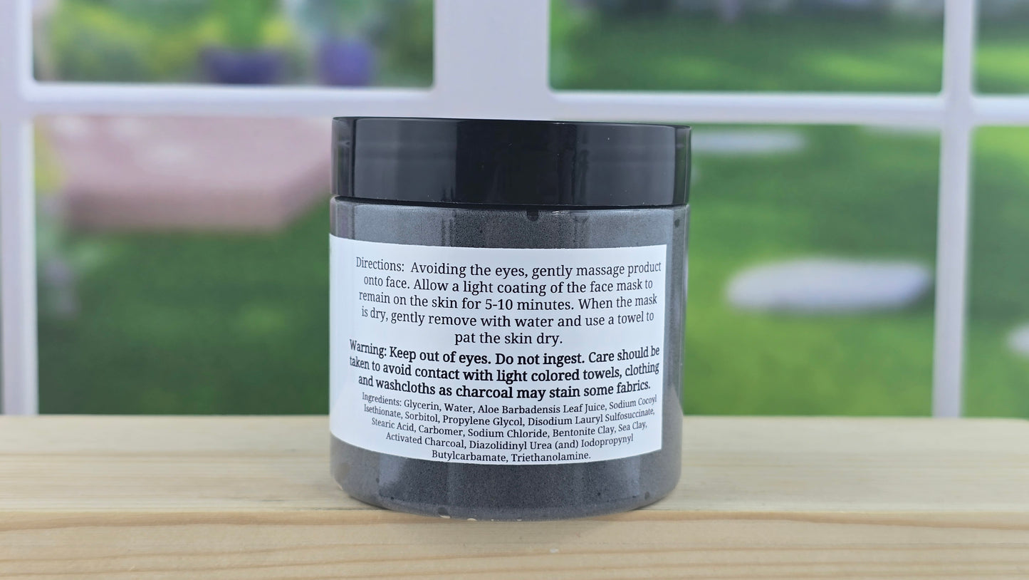 Activated Charcoal 2-in-1 Face Mask and Wash ingredients and directions