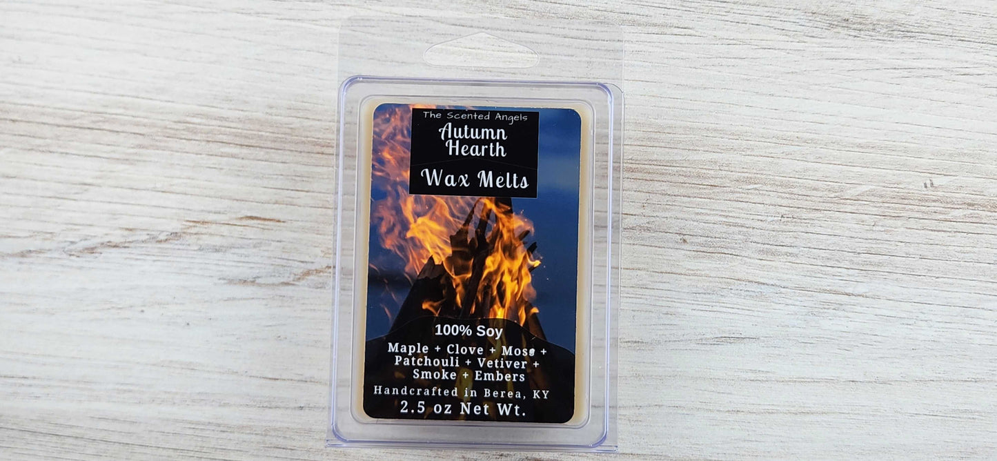 Autumn Hearth -- 100% Soy Wax Melts - 2.5 oz - 6 cubes The Scented Angels Wax Melts