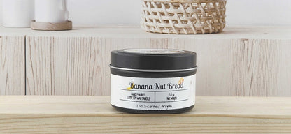 Banana Nut Bread 100% Soy Wax Candle - Black The Scented Angels Soy Candles