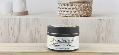 Banana Nut Bread 100% Soy Wax Candle - Black The Scented Angels Soy Candles