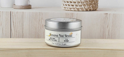 Banana Nut Bread 100% Soy Wax Candle - Silver The Scented Angels Soy Candles