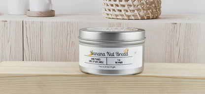 Banana Nut Bread 100% Soy Wax Candle - Silver The Scented Angels Soy Candles