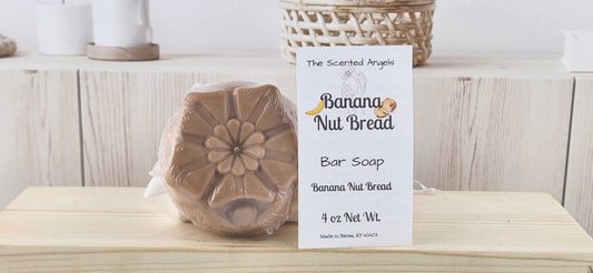 Banana Nut Bread Flower Bar Soap - F2 The Scented Angels Bar Soap