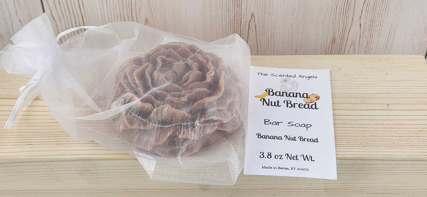 Banana Nut Bread Peony Flower The Scented Angels Floral Bar Soap