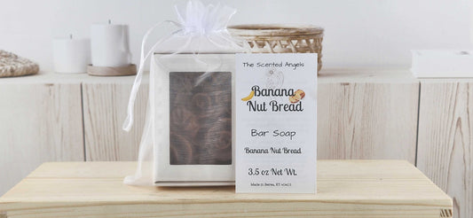 Banana Nut Bread Rose Flower Bar Soap - READ DESCRIPTION The Scented Angels Bar Soap