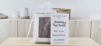 Banana Nut Bread Rose Flower Bar Soap - READ DESCRIPTION The Scented Angels Bar Soap