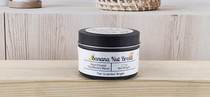 Banana Nut Bread Scented Paraffin/Soy Candle - Black The Scented Angels Soy/paraffin Candles