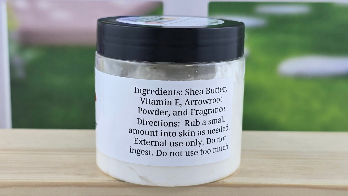 Banana Berry Swirl Whipped Shea Body Butter 3 oz back label