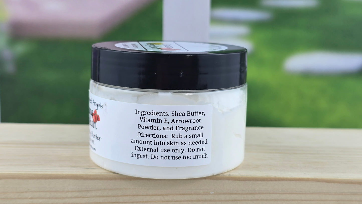 Banana Berry Swirl Whipped Shea Body Butter 3 oz back label