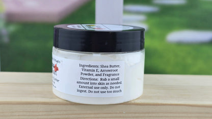 Banana Berry Swirl Whipped Shea Body Butter 3 oz back label