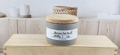 Stone Grey banana nut bread soy wax candle