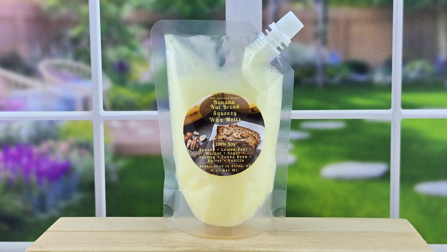 banana nut bread squeezable wax melt pouch 6 oz
