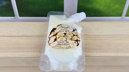 squeezable wax pouch laying on wooden surface