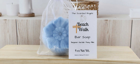 Beach Walk Floral Bar Soap - F2 The Scented Angels Bar Soap