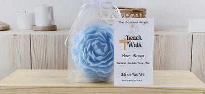 Beach Walk Peony Flower Soap Bar The Scented Angels Bar Soap
