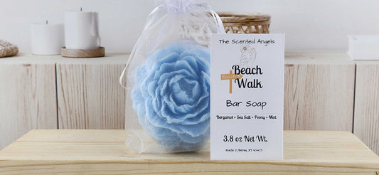 Beach Walk Peony Flower Soap Bar The Scented Angels Bar Soap