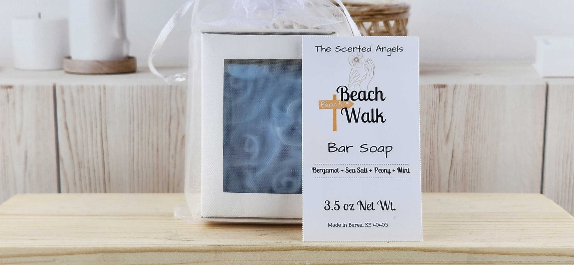 Beach Walk Rose Floral Bar Soap - READ DESCRIPTION The Scented Angels Bar Soap