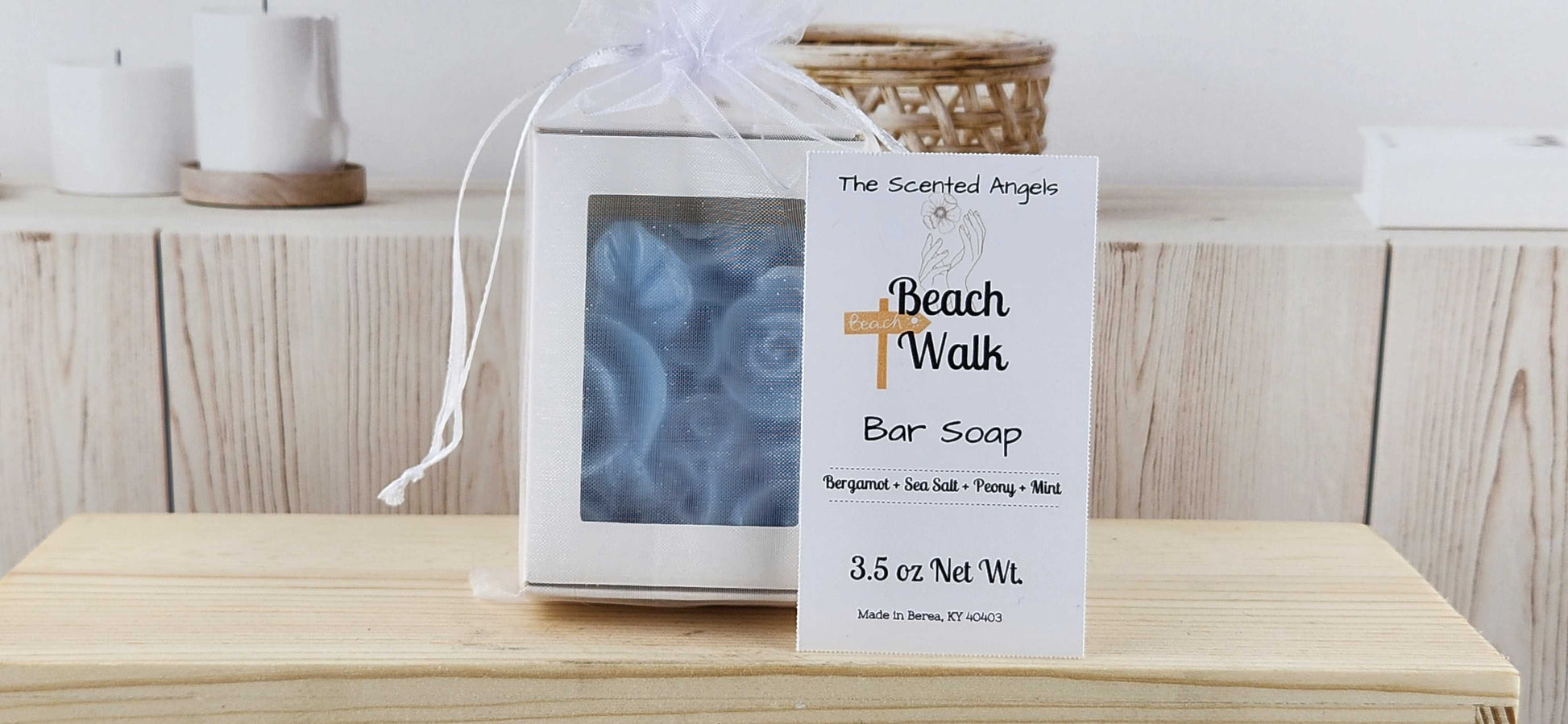 Beach Walk Rose Floral Bar Soap - READ DESCRIPTION The Scented Angels Bar Soap