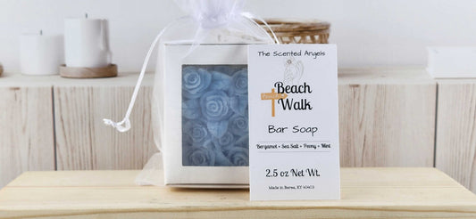 Beach Walk Rose Petal Flower Soap Bar The Scented Angels Bar Soap