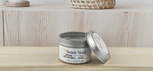 Beach Walk Scented 100% Soy Wax Candle - Silver The Scented Angels Soy Candles