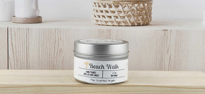 Beach Walk Scented 100% Soy Wax Candle - Silver The Scented Angels Soy Candles
