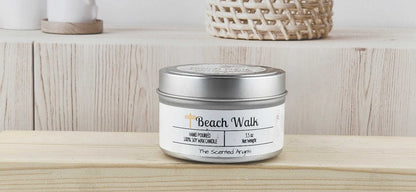 Beach Walk Scented 100% Soy Wax Candle - Silver The Scented Angels Soy Candles