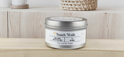 Beach Walk Scented 100% Soy Wax Candle - Silver The Scented Angels Soy Candles