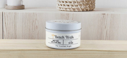 Beach Walk Scented 100% Soy Wax Candle - White The Scented Angels Soy Candles