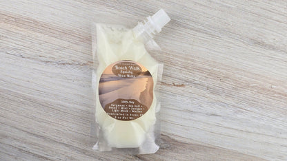squeezable wax melt pouch laying flat