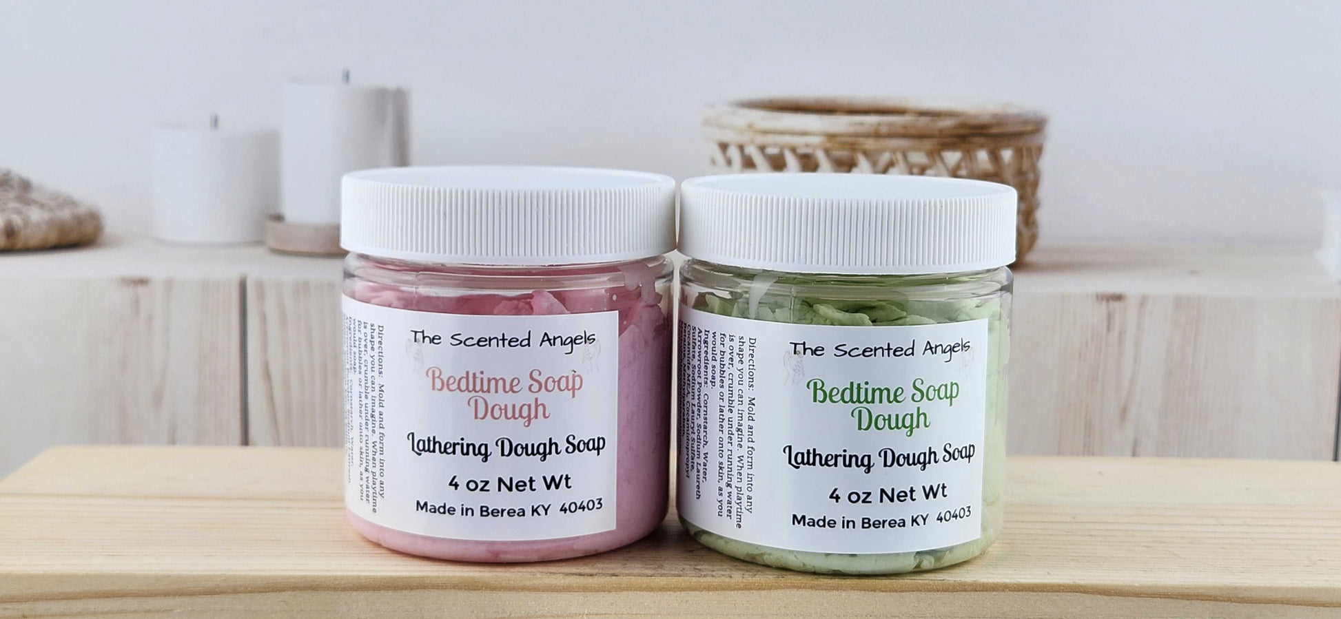 Bedtime Bubble Dough - 4 Colors The Scented Angels Soap Dough Bubble Bath