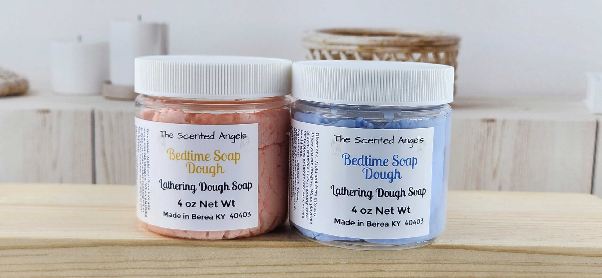 Bedtime Bubble Dough - 4 Colors The Scented Angels Soap Dough Bubble Bath