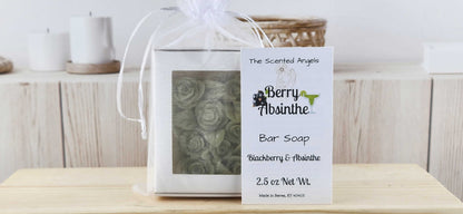 Berry Absinthe Rose Petal Flower Soap Bar The Scented Angels Bar Soap