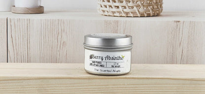 Berry Absinthe Scented 100% Soy Wax Candle - Silver The Scented Angels Soy Candles