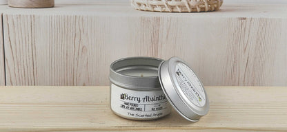 Berry Absinthe Scented 100% Soy Wax Candle - Silver The Scented Angels Soy Candles