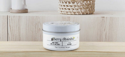 Berry Absinthe Scented 100% Soy Wax Candle - White The Scented Angels Soy Candles