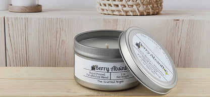 Berry Absinthe Scented Paraffin/Soy Wax Candle - Silver The Scented Angels Soy/Paraffin Candles